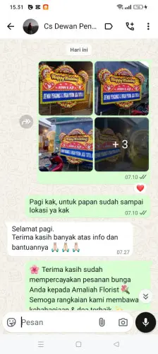 Testimonial Papan Bunga Pernikahan sundamekar