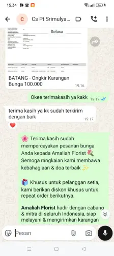 Testimonial Papan Bunga sundamekar