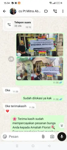 Testimonial Papan Bunga sundamekar