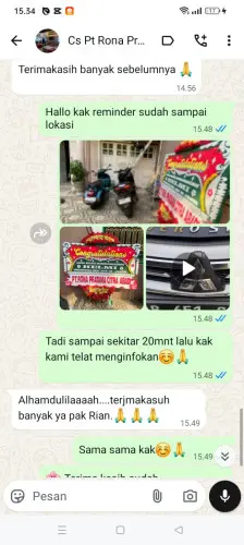 Testimonial Papan Bunga sundamekar